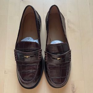 Madewell Porto Penny Loafers, brand new, never worn, US 6.5, brown leather